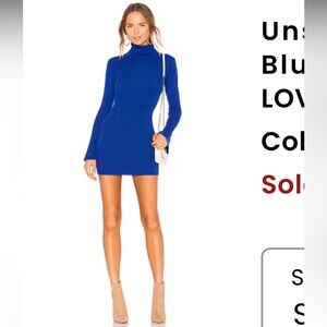 Lovers and Friends - Ocean Blue Mini Knit Dress (Worn Once)